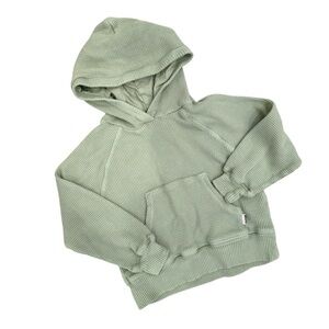 Molo Minelli Mint Waffle Knit Sweatshirt with Hood
